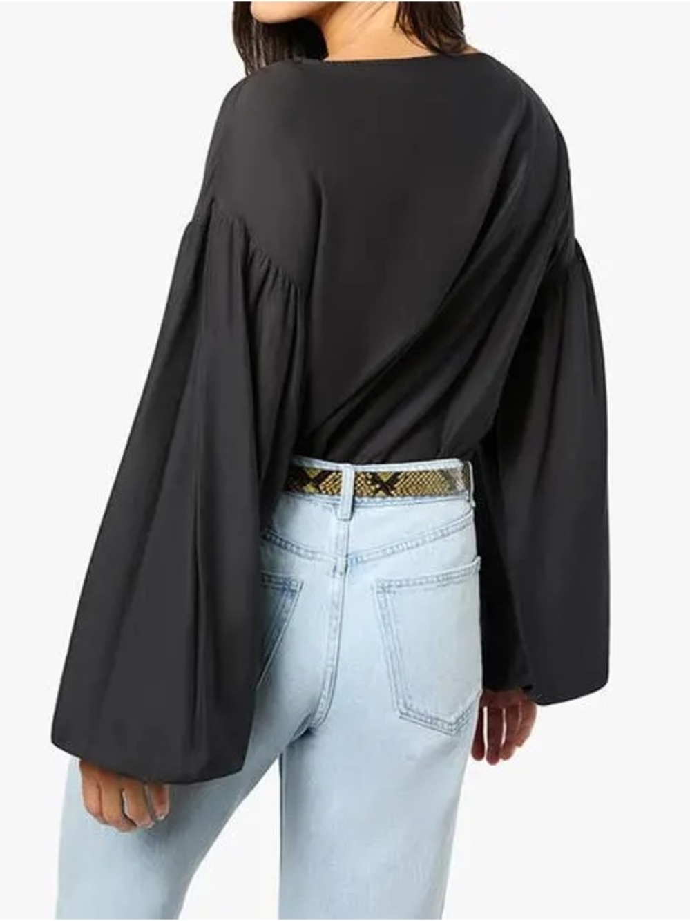 WeWoreWhat Billow Sleeves Boatneck Top - Picture 2 of 5
